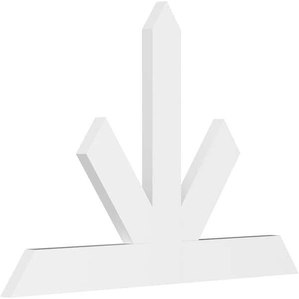 Ekena Millwork Saratoga Architectural Grade PVC Gable Bracket, 60"W x 40"H x 2"D x 6"F, 16/12 Pitch GBP060X40X0206SAR00 - main